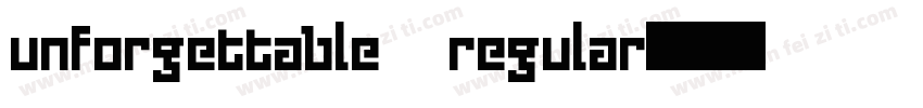 unforgettable regular字体转换